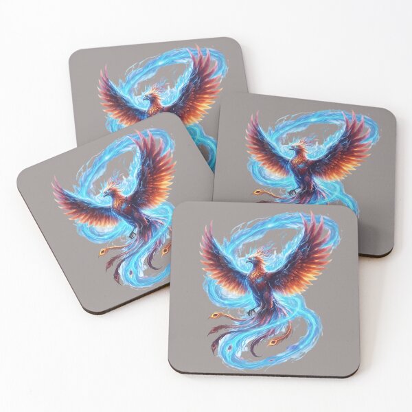 Item preview, Astral Phoenix: Blue Flame Spirit designed and sold by AstralForgeArt.