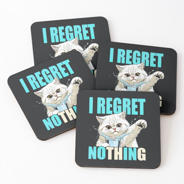 Item preview, I Regret Nothing – Funny Splash Cat Meme designed and sold by Taans-Creation.