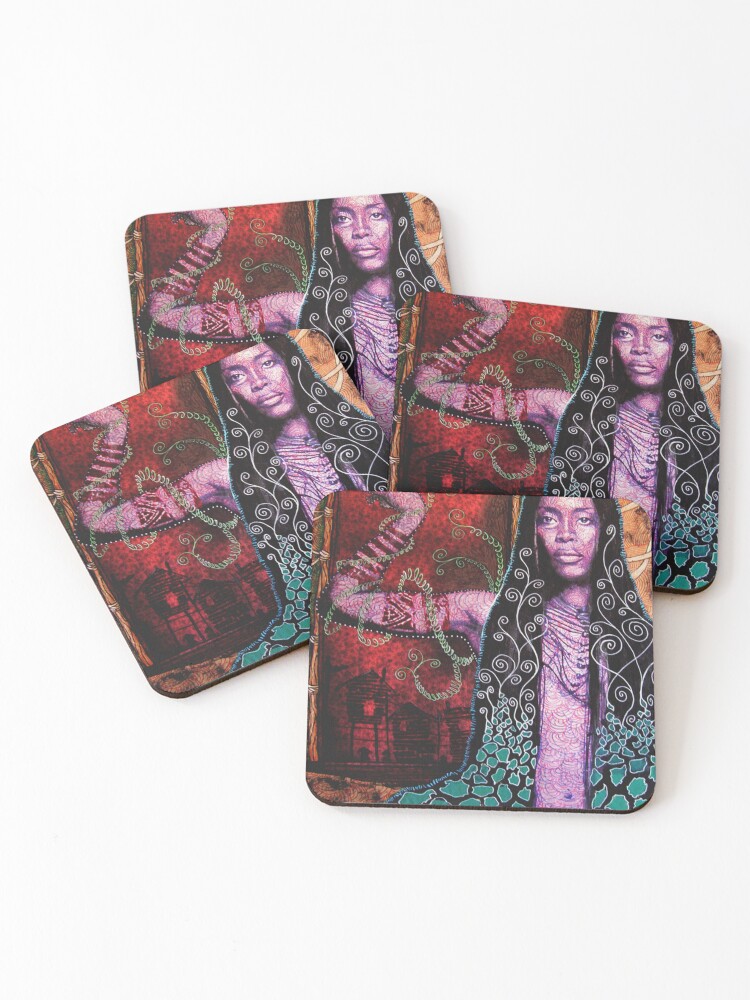 Thumbnail 1 of 5, Coasters (Set of 4), Badu designed and sold by ffffred.