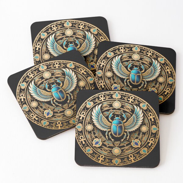 Item preview,  Golden Scarab Mandala – Mystical Egyptian Art 2 designed and sold by AnadAA.