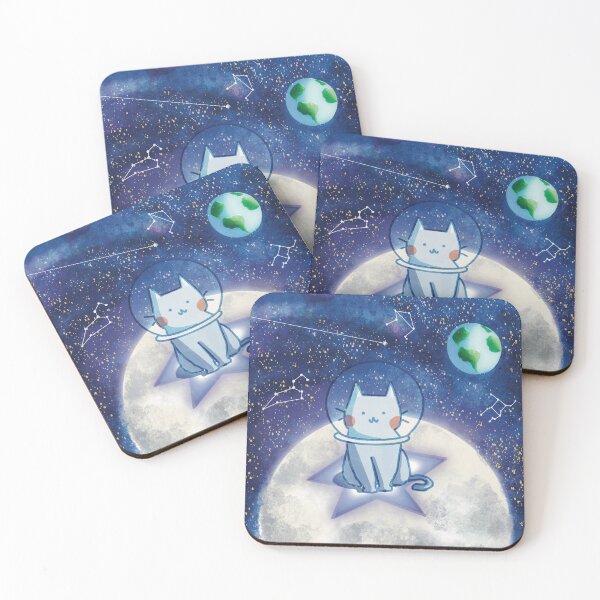 Item preview, Cat in Outer Space Zodiacs designed and sold by YanxiArts.