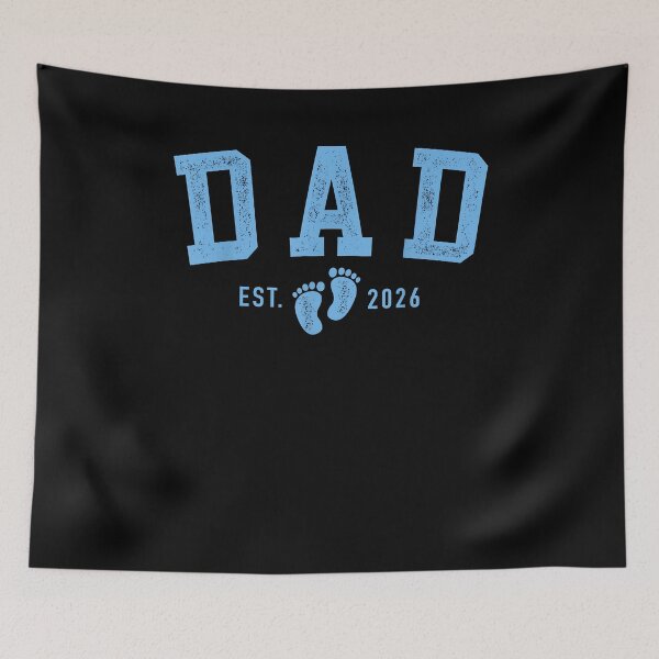 Item preview, First Time Dad Est 2026 Blue Baby Feet  Boy Daddy designed and sold by Goleon12.