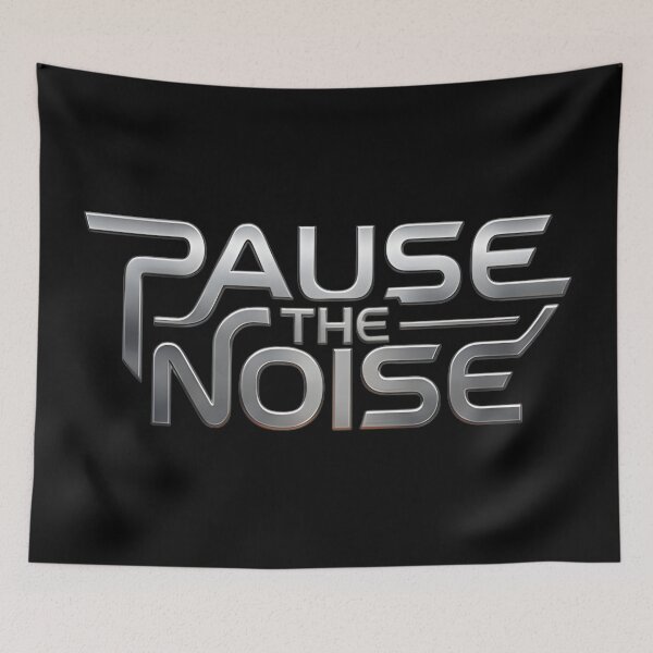 Item preview, Pause The Noise - Futuristic Metallic Typography Design designed and sold by Zedoura.