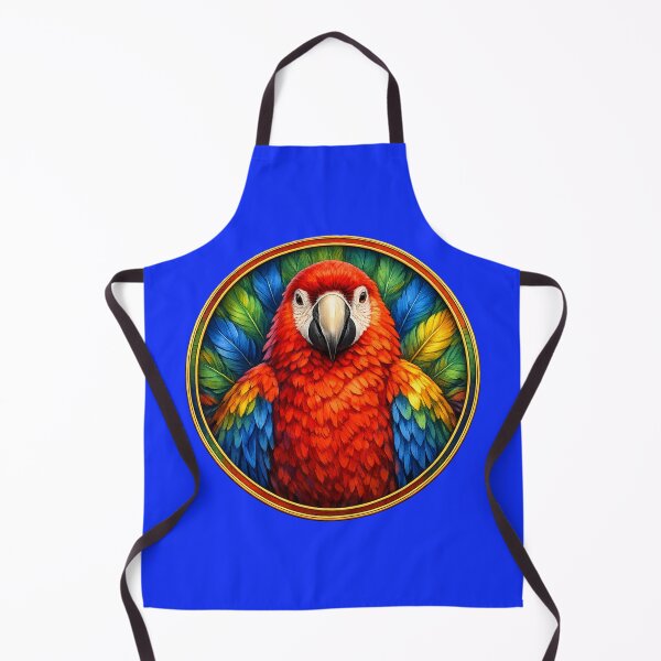 Item preview, Scarlet Macaw Radiance – Tropical Feather Circle Design designed and sold by TheJoyfulPen.