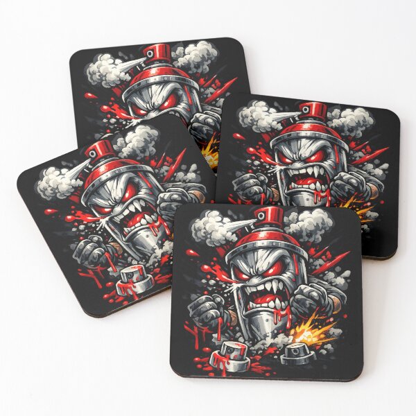 Item preview, Angry Spray Can - Street Monster designed and sold by HubiUrbanStudio.