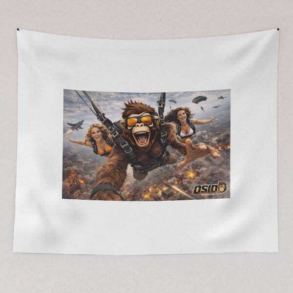 Item preview, OSID Monkey Skydiving Chaos – Extreme Freefall Mayhem designed and sold by 131Mayhem.
