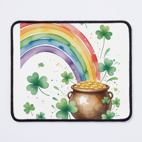 Item preview, Watercolor Rainbow Gold Pot St Pat's Design designed and sold by Hermits-Loft.
