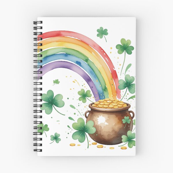 Item preview, Watercolor Rainbow Gold Pot St Pat's Design designed and sold by Hermits-Loft.