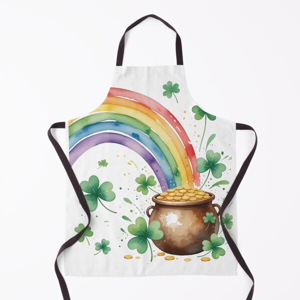 Item preview, Watercolor Rainbow Gold Pot St Pat's Design designed and sold by Hermits-Loft.