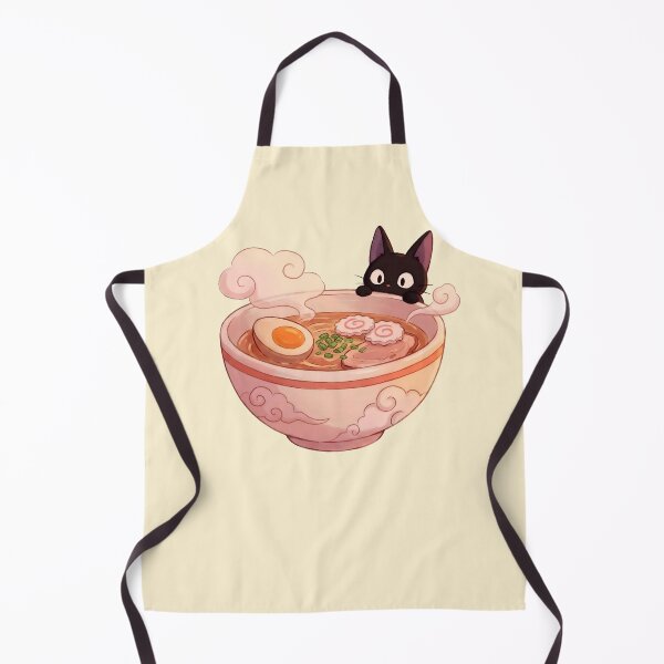 Item preview, Kawaii Black Cat and Steaming Ramen Bowl designed and sold by Imaginationbeyond.
