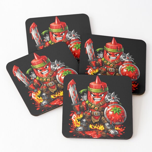 Item preview, Sir Ketchup - The Tomato Sauce Knight designed and sold by HubiUrbanStudio.