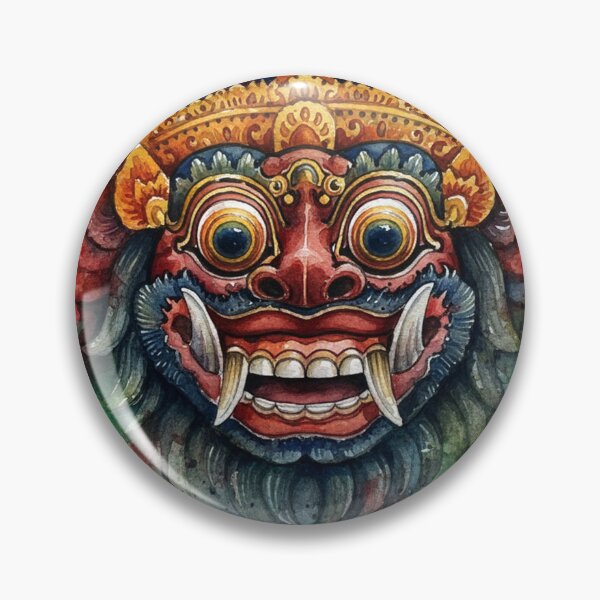 Item preview, Watercolor Painting on Paper of Traditional Balinese Barong Mask designed and sold by Berlin-D-Prs.