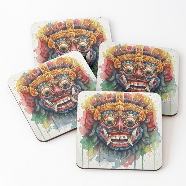 Item preview, Watercolor Painting on Paper of Traditional Balinese Barong Mask designed and sold by Berlin-D-Prs.
