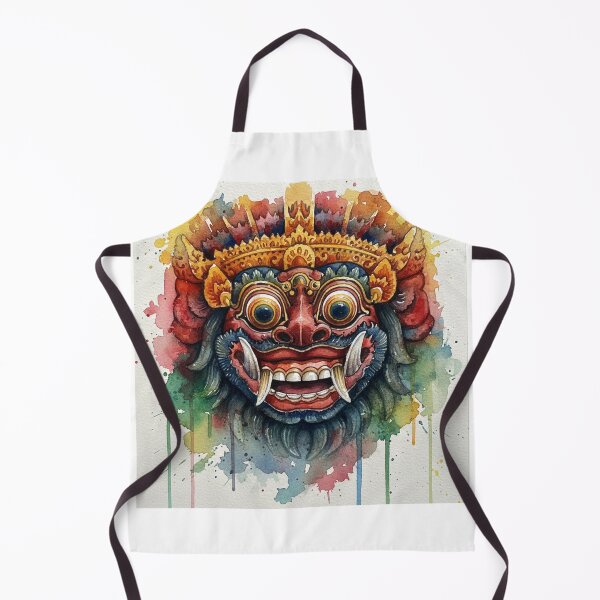 Item preview, Watercolor Painting on Paper of Traditional Balinese Barong Mask designed and sold by Berlin-D-Prs.
