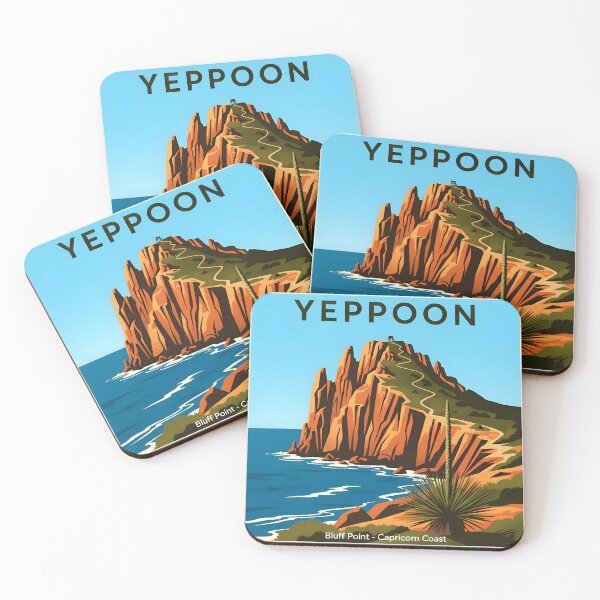 Item preview, Vintage Yeppoon Bluff Point Capricorn Coast Poster designed and sold by Imaginationbeyond.