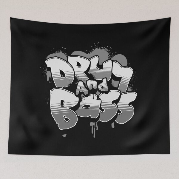 Item preview, DRUM AND BASS  - Dnb Paint Flex (Grey) designed and sold by Discothreadz.