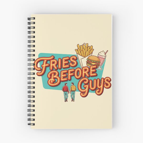 Item preview, Fries Before Guys – Funny Retro Neon Diner designed and sold by ELmestka.