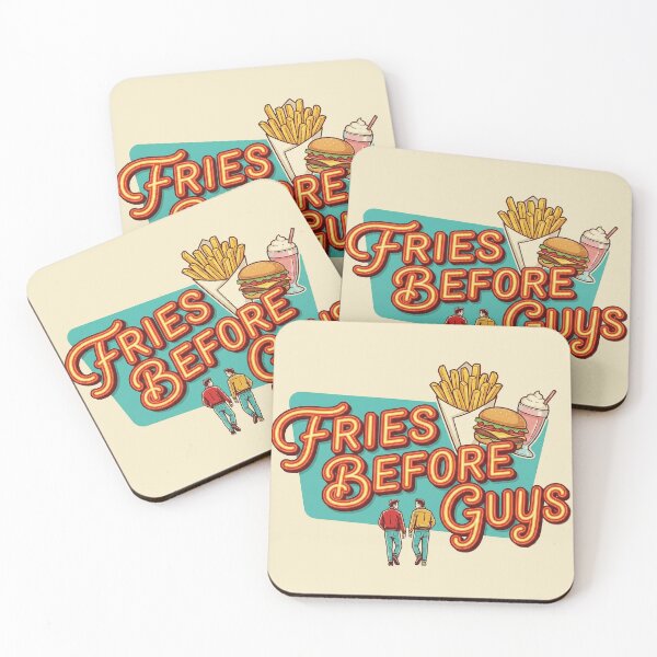 Item preview, Fries Before Guys – Funny Retro Neon Diner designed and sold by ELmestka.