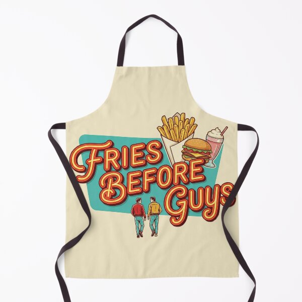 Item preview, Fries Before Guys – Funny Retro Neon Diner designed and sold by ELmestka.