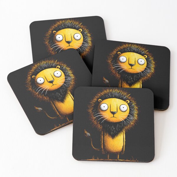 Item preview, Wide-Eyed Cute Lion – Quirky Cartoon Animal Illustration designed and sold by Skolyak.