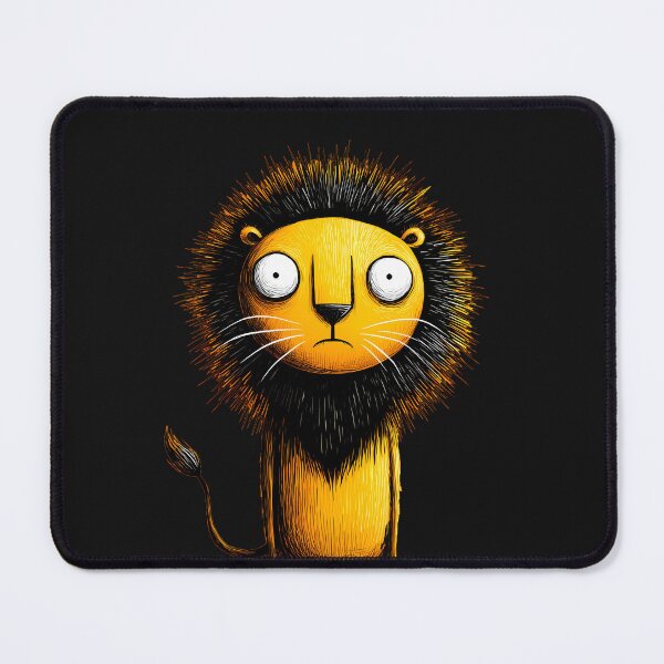 Item preview, Wide-Eyed Cute Lion – Quirky Cartoon Animal Illustration designed and sold by Skolyak.