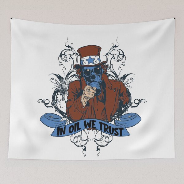 Item preview, In Oil We Trust - Uncle Sam Gas Mask Political Satire designed and sold by snapifyprints.