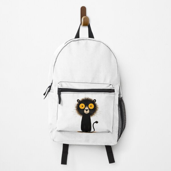 Item preview, Big-Eyed Black Lion – Minimalist Cute Animal Illustration designed and sold by Skolyak.