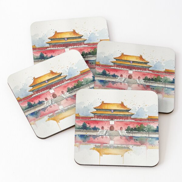 Item preview, The Forbidden city watercolor painting on paper  designed and sold by Berlin-D-Prs.