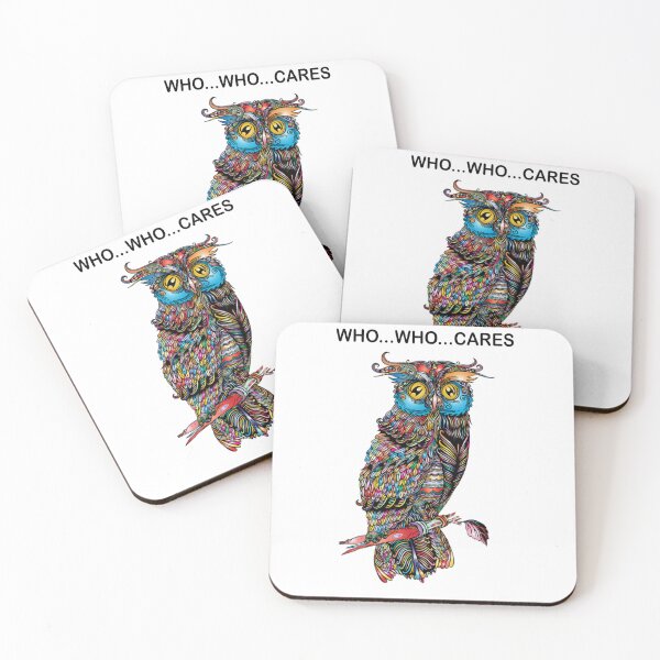 Item preview, Hooty the Owl Says ‘Who Cares?’ – Cute & Funny Owl Lover Print designed and sold by oceantospace.
