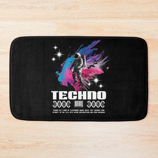 Item preview, TECHNO - Zero G Space Tech (White) designed and sold by Discothreadz.