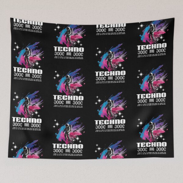 Item preview, TECHNO - Zero G Space Tech (White) designed and sold by Discothreadz.