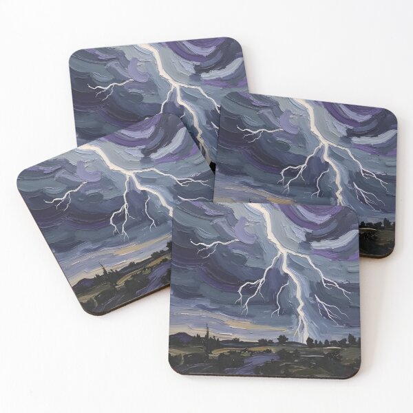 Item preview, Purple Thunderstorm - Dramatic Sky Oil Painting designed and sold by The Design Asset Station.