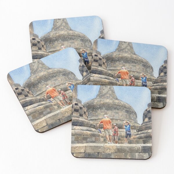 Item preview, Watercolor painting of Borobudur Temple in Indonesia designed and sold by Berlin-D-Prs.