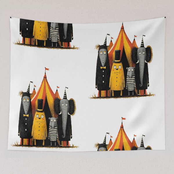 Item preview, Whimsical Circus Characters – Quirky Carnival Illustration designed and sold by Skolyak.
