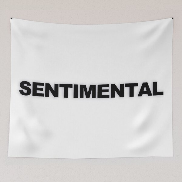 Item preview, SENTIMENTAL — Black Minimal Bold Type Statement designed and sold by WORDPAUSE.