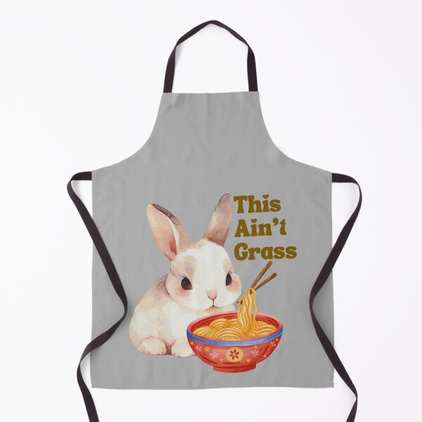 Item preview, This Ain’t Grass – Bunny with Chopsticks & Spaghetti designed and sold by UUniqueIImprint.