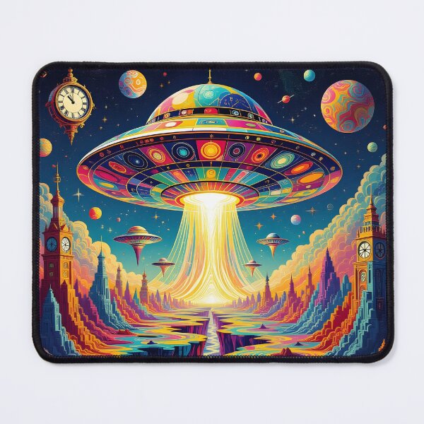 Item preview, Psychedelic Alien Spacecraft Lifting Off designed and sold by DMT-FM.