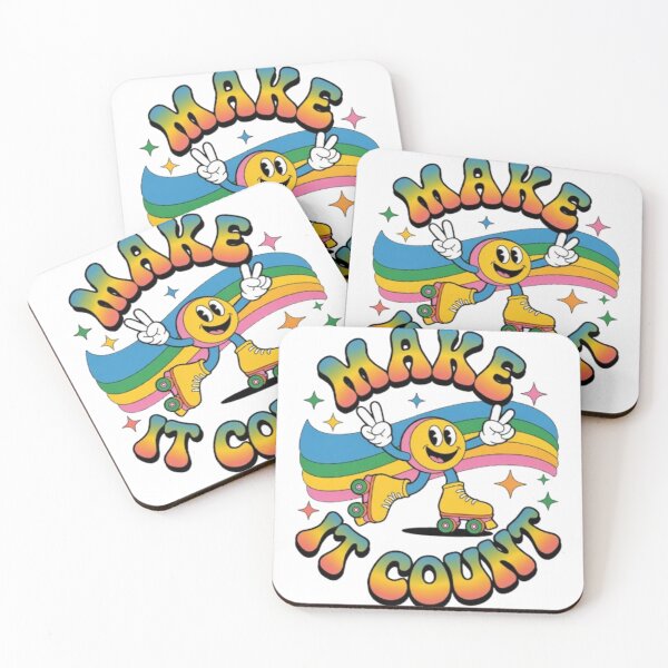 Item preview, Make It Count – Retro Roller Skate Rainbow Graphic designed and sold by NewUSShop.