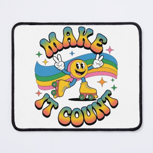 Item preview, Make It Count – Retro Roller Skate Rainbow Graphic designed and sold by NewUSShop.