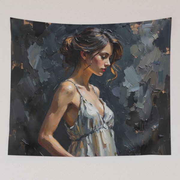 Item preview, Graceful Side Profile - Textured Fine Art Study designed and sold by The Design Asset Station.