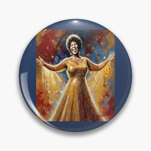 Item preview,  Aretha Franklin Golden Soul Stage Icon designed and sold by Artisticanvas.