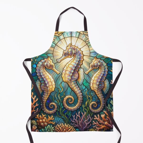 Item preview, Stained Glass Seahorses designed and sold by Tridentulus.