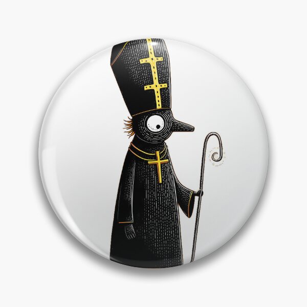 Item preview, Golden Mitre Figure – Minimal Gothic Character Illustration designed and sold by Skolyak.