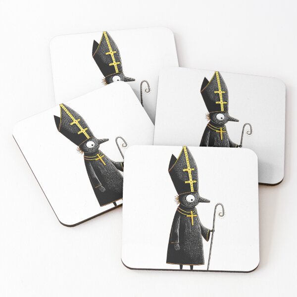 Item preview, Golden Mitre Figure – Minimal Gothic Character Illustration designed and sold by Skolyak.