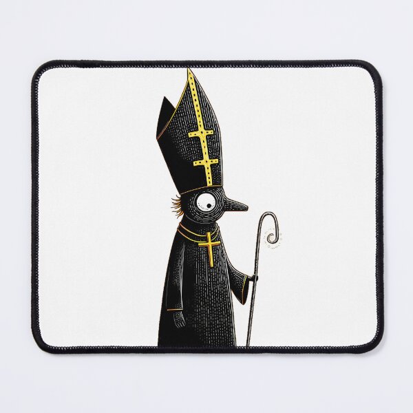 Item preview, Golden Mitre Figure – Minimal Gothic Character Illustration designed and sold by Skolyak.