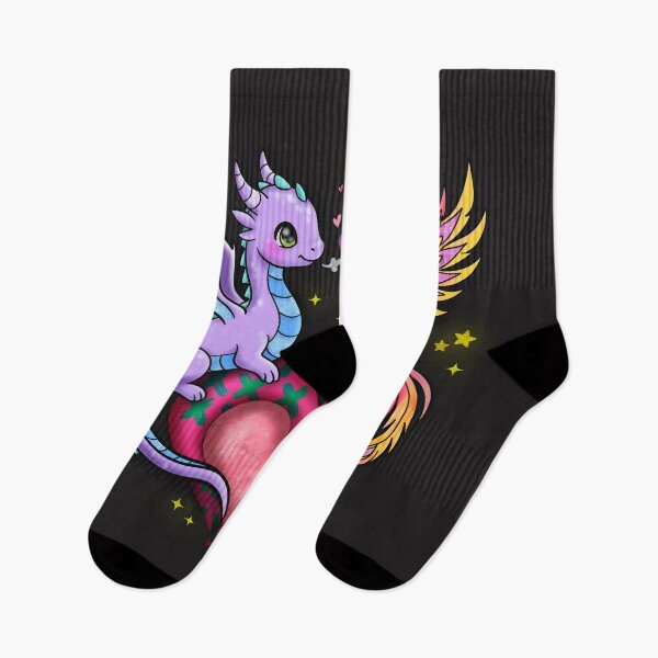 Item preview, Cute Pastel Dragon and Phoenix Love Heart – Fantasy Kawaii Creature Art, Magical Couple Illustration designed and sold by therealkbyers.