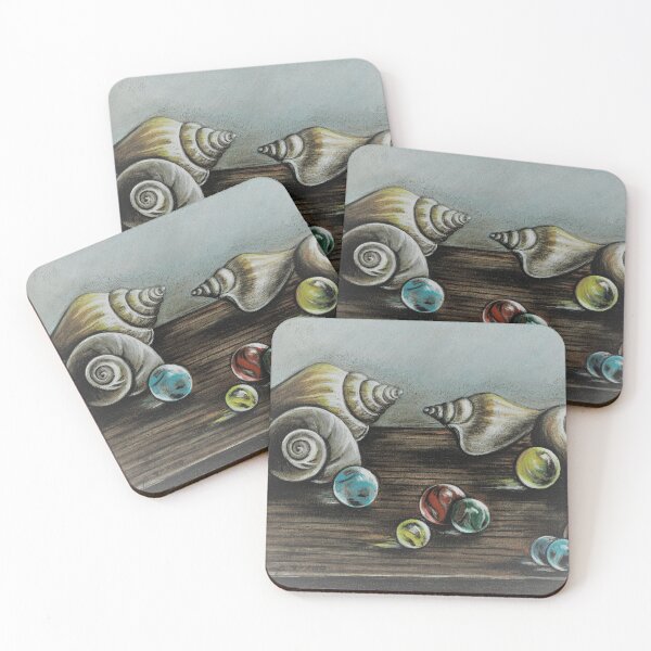 Item preview, Shells and Marbles still life designed and sold by Linda Nielsen.
