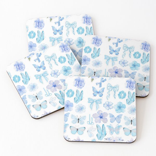 Item preview, Blue Coquette Sticker Pack Aesthetic Butterfly and Flowers designed and sold by Camistudios.