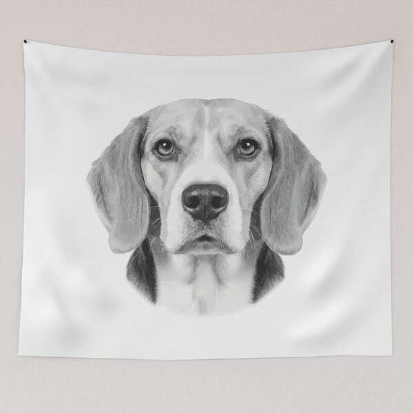 Item preview, Handsome Beagle – Classic Dog Line Drawing designed and sold by furrydrool.