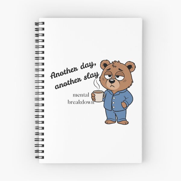 Item preview, Funny Tired Bear Coffee Another Day Another Slay Mental Breakdown Sticker designed and sold by Nathaphat514.